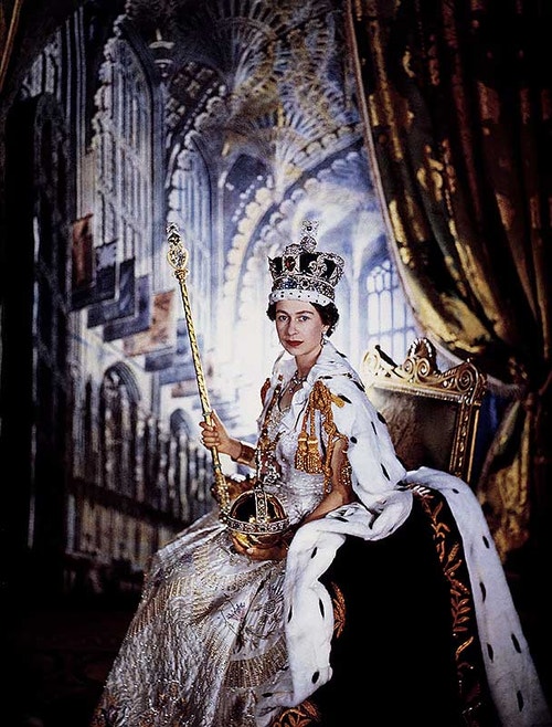 Queen Elizabeth II at her coronation