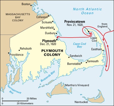 image title: Plymouth Colony of 1620