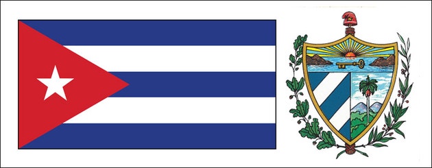 Cuba flag and coat of arms